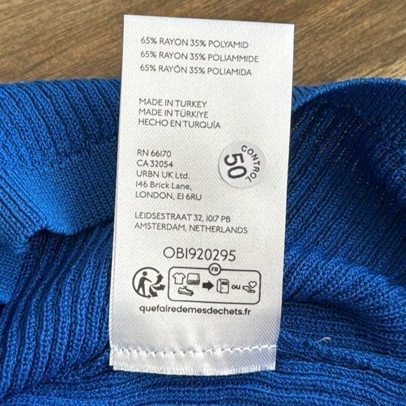 NWT Pilcro Sheer Twist Detail Sweater in Blue - Picture 12 of 15